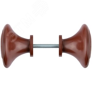 Изображение товара Ручка-кнопка дверная пластиковая коричневая (шт)