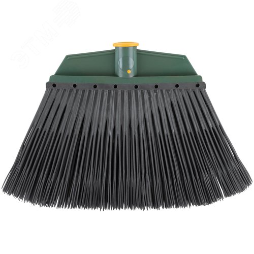 Метла пластиковая №5, плоская черная 265х385 мм ( посадочный диаметр 25 мм ) - фото 1