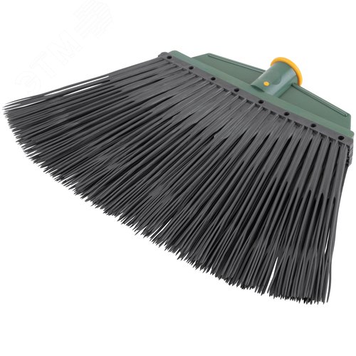 Метла пластиковая №5, плоская черная 265х385 мм ( посадочный диаметр 25 мм ) - фото 2