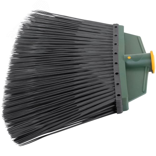 Метла пластиковая №5, плоская черная 265х385 мм ( посадочный диаметр 25 мм ) - фото 4