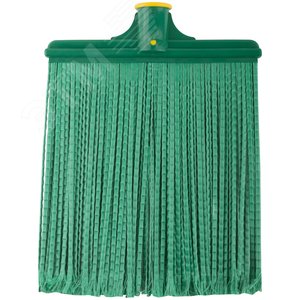 Метла пластиковая №1, плоская мягкая 260х330 мм (посадочный диаметр 25 мм) - фото 1