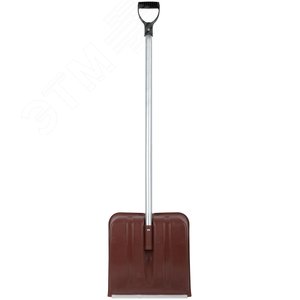 Лопата для уборки снега пластиковая цветная, алюминиевый черенок 380х365х1340 мм - фото 3