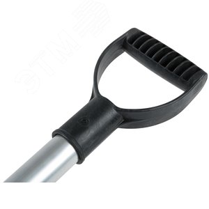 Лопата для уборки снега пластиковая цветная, алюминиевый черенок 380х365х1340 мм - фото 4