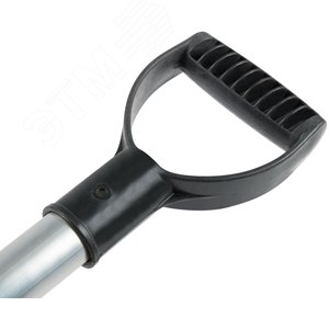 Лопата для уборки снега тротуарная стальная, изогнутый алюминиевый черенок 428х375x1300 мм - фото 4