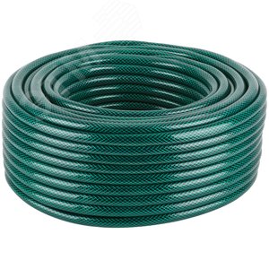 Изображение товара Шланг поливочный трехслойный армированный, зеленый 1/2''x1.8 ммx50 м (шт)