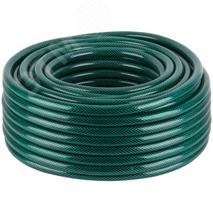 Шланг поливочный трехслойный армированный, зеленый 3/4''x1.5 ммx50 м - фото 1