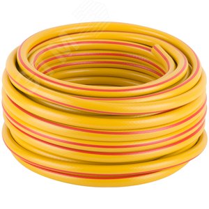 Шланг поливочный трехслойный армированный, желтый 1/2''x2.0 ммx25 м - фото 1