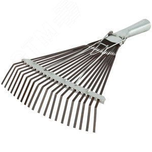 Грабли веерные регулируемые пластинчатые без черенка, 20 зубьев, 250-415 мм - фото 5