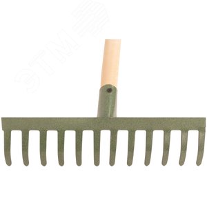 Грабли с деревянным черенком, прямой зуб, 12 зубьев - фото 3