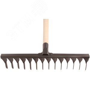 Грабли с деревянным черенком, витой зуб, 14 зубьев - фото 3