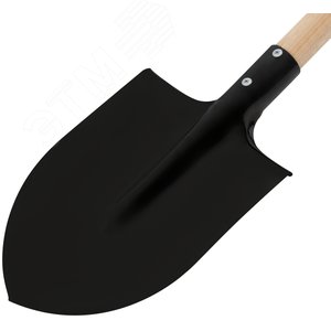 Лопата штыковая с деревянным черенком и V-ручкой 210х280х1245 мм - фото 2