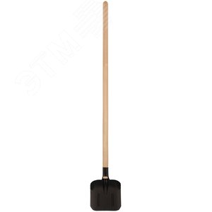 Лопата совковая плоская, с деревянным черенком 225х270х1430 мм - фото 5