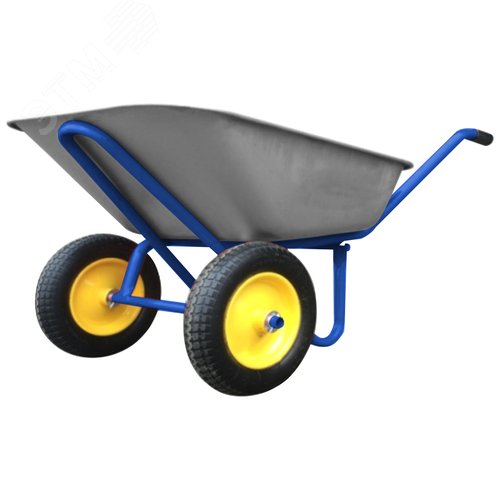 Изображение товара Тачка строительная двухколесная, 100 л, грузоподъемность 200 кг (шт)