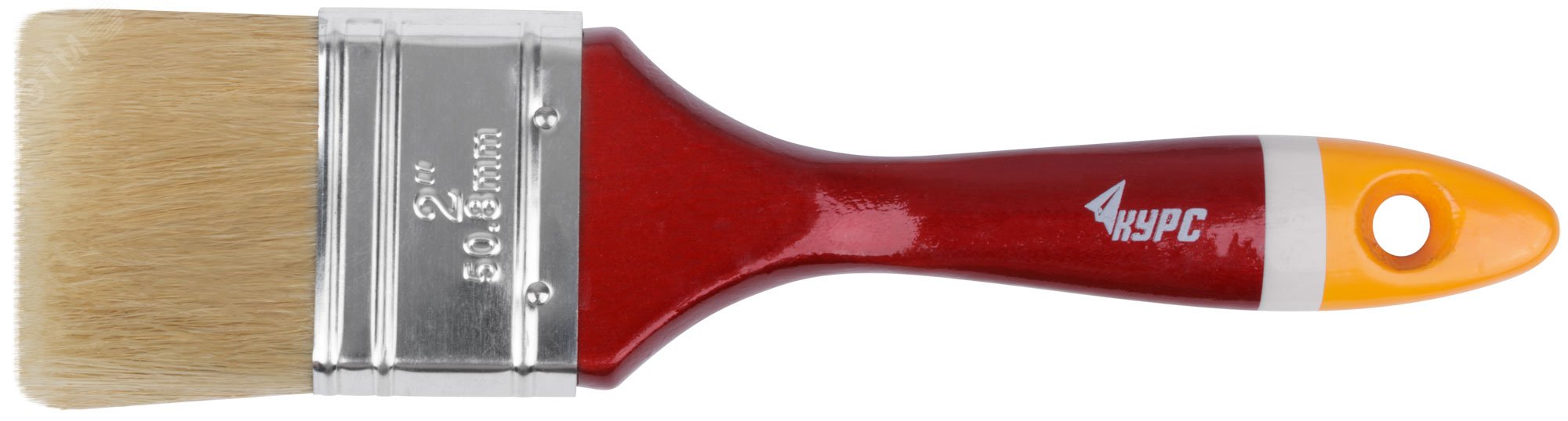 Кисть флейцевая ''Мастер'', натур. щетина, деревянная ручка 2'' (50 мм) 835 КУРС - превью