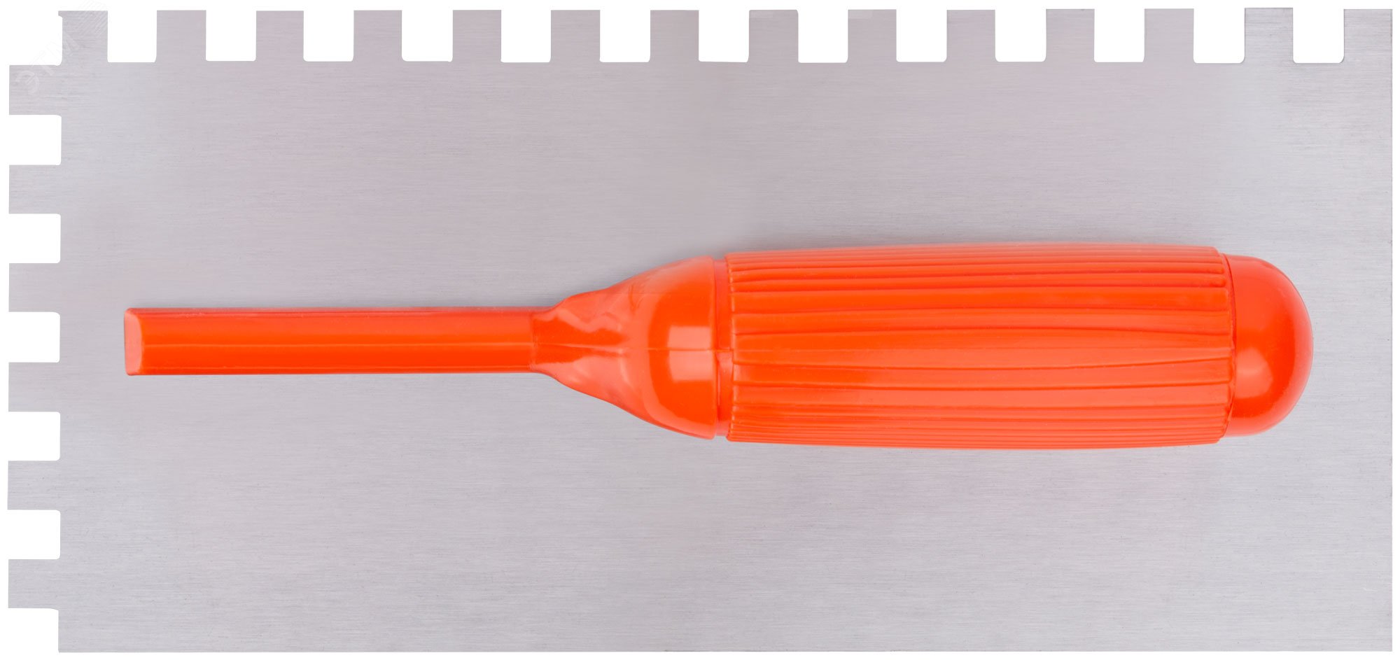 Гладилка стальная с пластиковой ручкой, 280х130 мм зубчатая, зуб 10х10 мм 5139 КУРС - превью 2