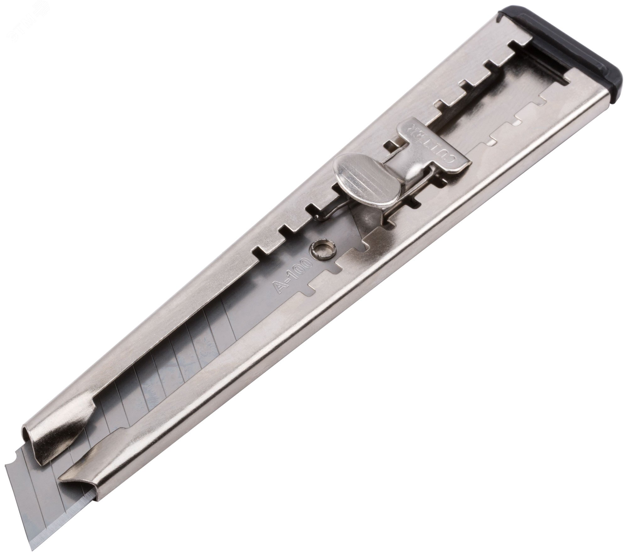 Нож технический ''Техно'' 18 мм, метал.корпус, метал.фиксатор 10171 КУРС - превью 2