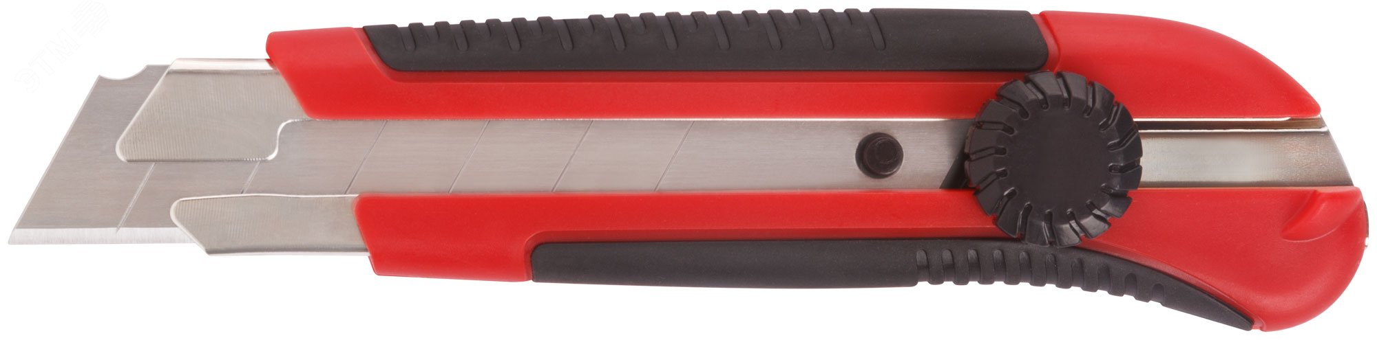 Нож технический ''Крафт'' 25 мм усиленный, прорезиненный, вращ.прижим, магнит 10185 КУРС - превью