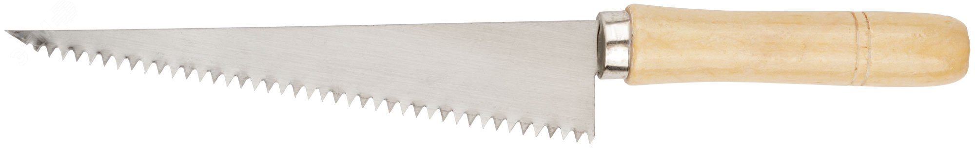 Ножовка ручная для гипсокартона, деревянная ручка 175 мм 15375 КУРС - превью