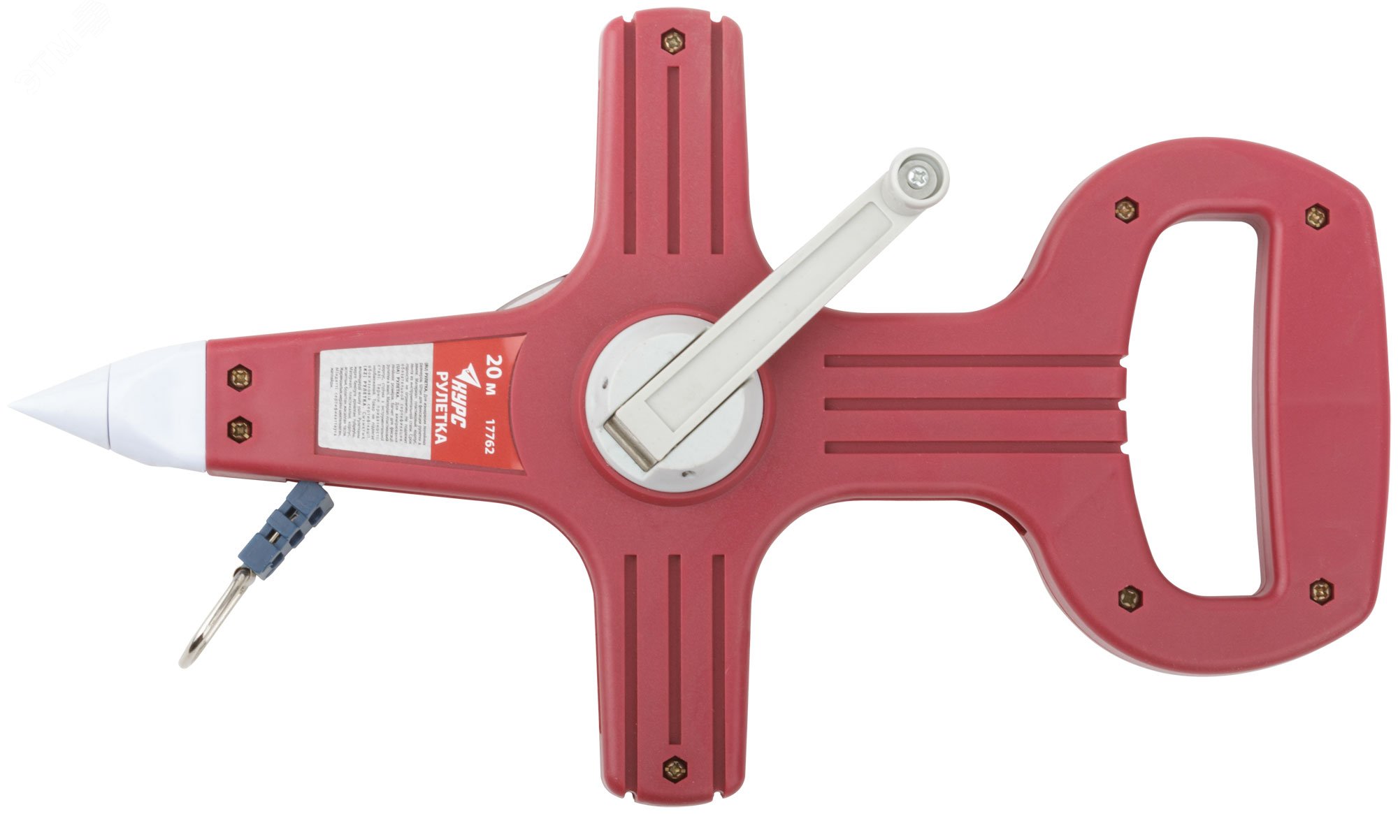 Изображение товара Рулетка землемерная, стальная лента, красный открытый пластиковый корпус 20 м (шт)