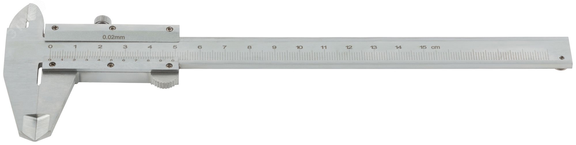 Штангенциркуль металлический хромированный 150 мм/ 0,02 мм (пластиковый кейс) 19840 КУРС - превью 5