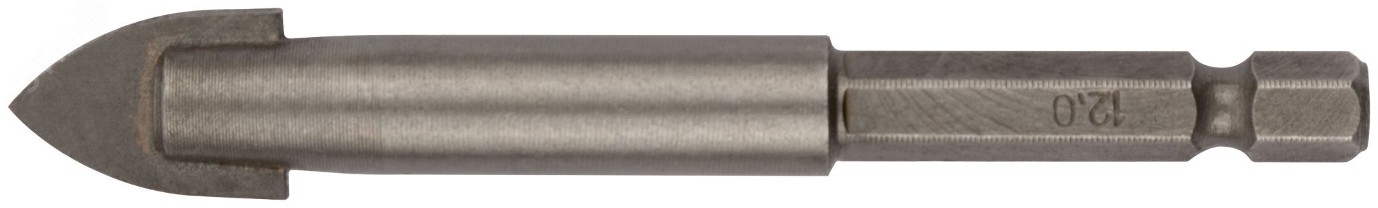 Изображение товара Сверло по кафелю и стеклу 12х85 мм с шестигранным U-хвостовиком КУРС