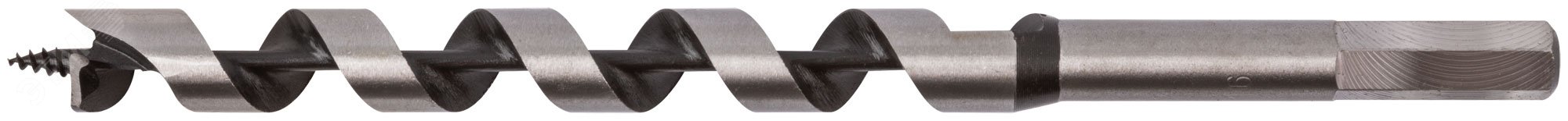 Изображение товара Сверло по дереву спиральное 16х230 мм КУРС для точного сверления в дереве