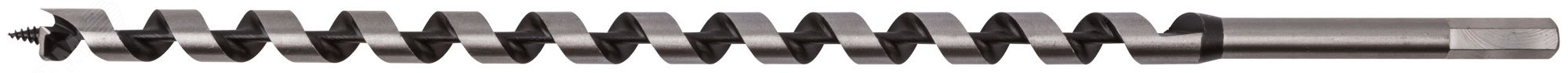 Изображение товара Сверло по дереву спиральное 16х460 мм КУРС для точного сверления древесины