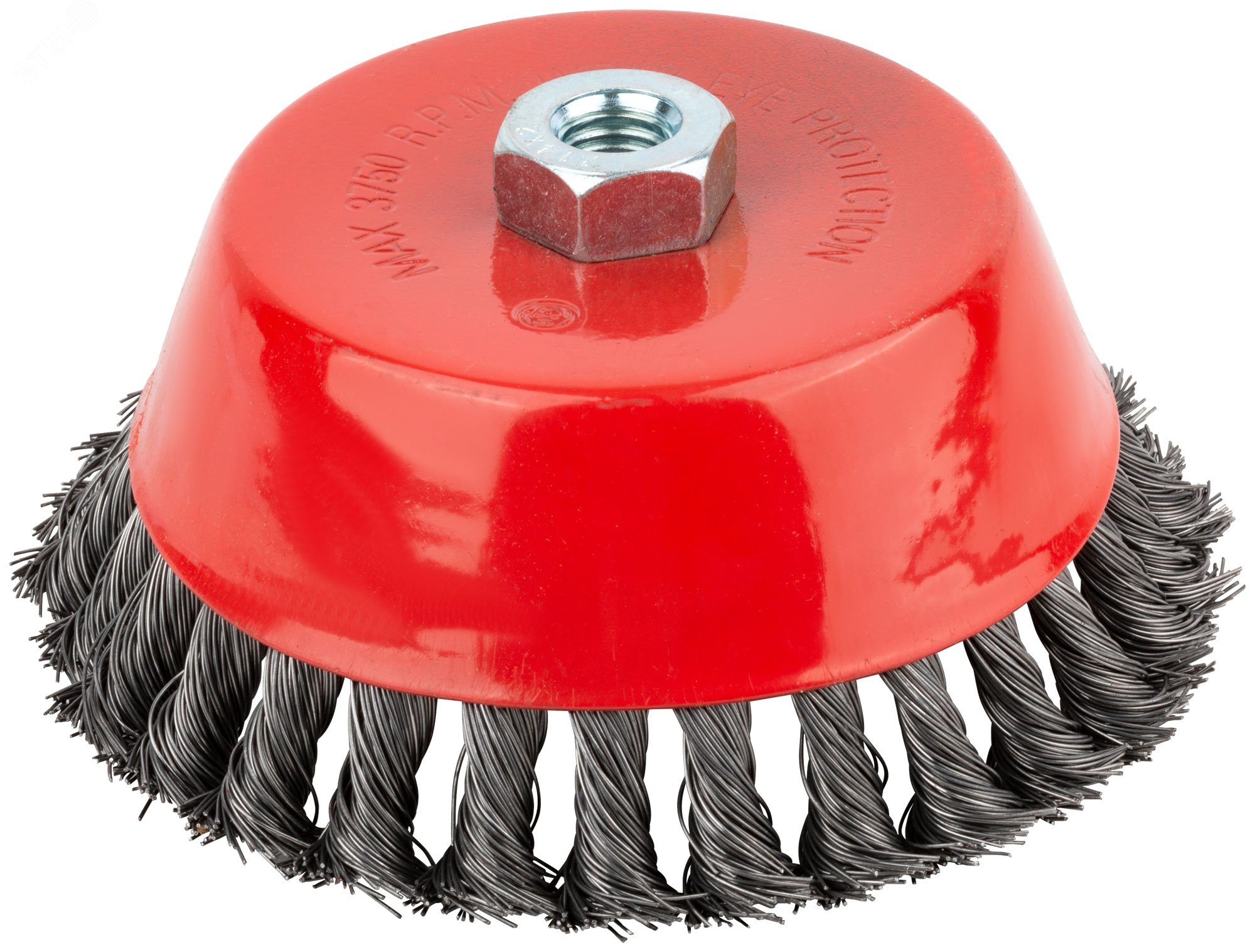 Изображение товара Корщетка чашечная гайка М14 стальная витая проволока 150 мм для УШМ