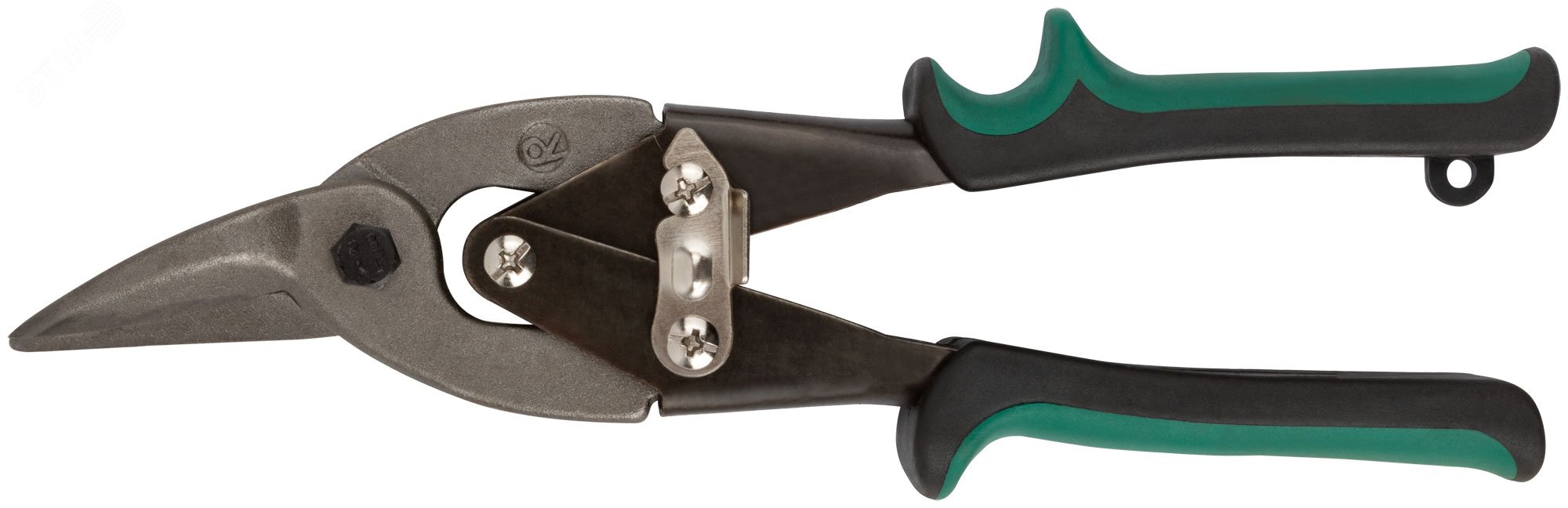 Ножницы по металлу ''Оптима'', усиленные, прорезиненные ручки, правые 250 мм 41458 КУРС - превью