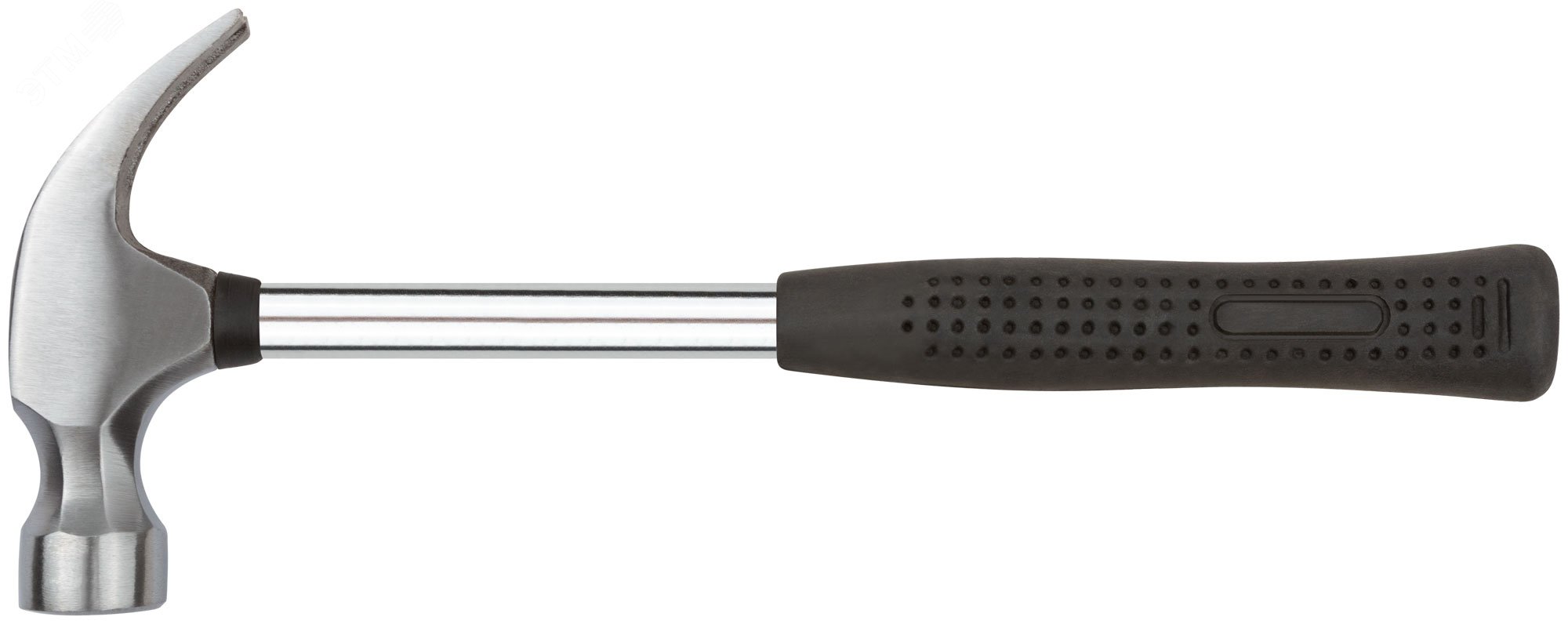 Молоток-гвоздодер, металлическая ручка, резиновая рукоятка 25 мм, 340 гр 44612 КУРС - превью
