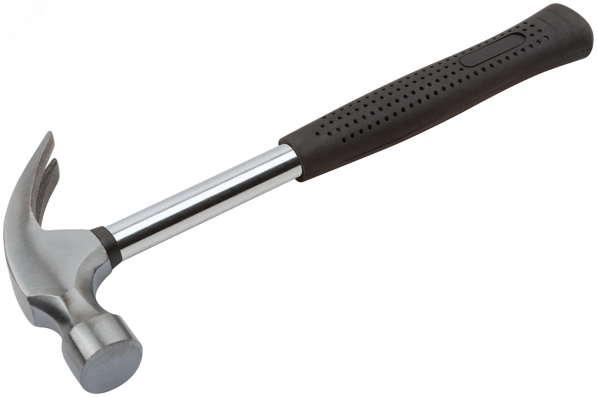 Молоток-гвоздодер, металлическая ручка, резиновая рукоятка 27 мм, 450 гр 44613 КУРС - превью 2