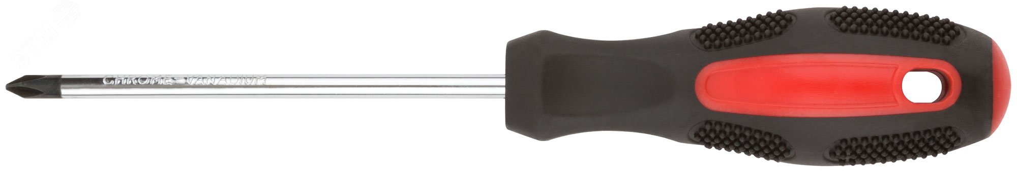 Изображение товара Отвертка ''Мастер'', CrV сталь, прорезиненная ручка 5х100 мм РН1 (шт)