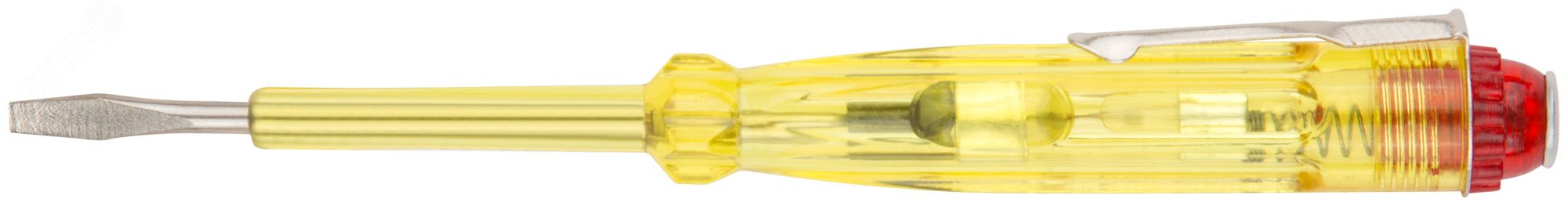 Отвертка индикаторная, желтая ручка 100 - 500 В, 140 мм 56501 КУРС - превью