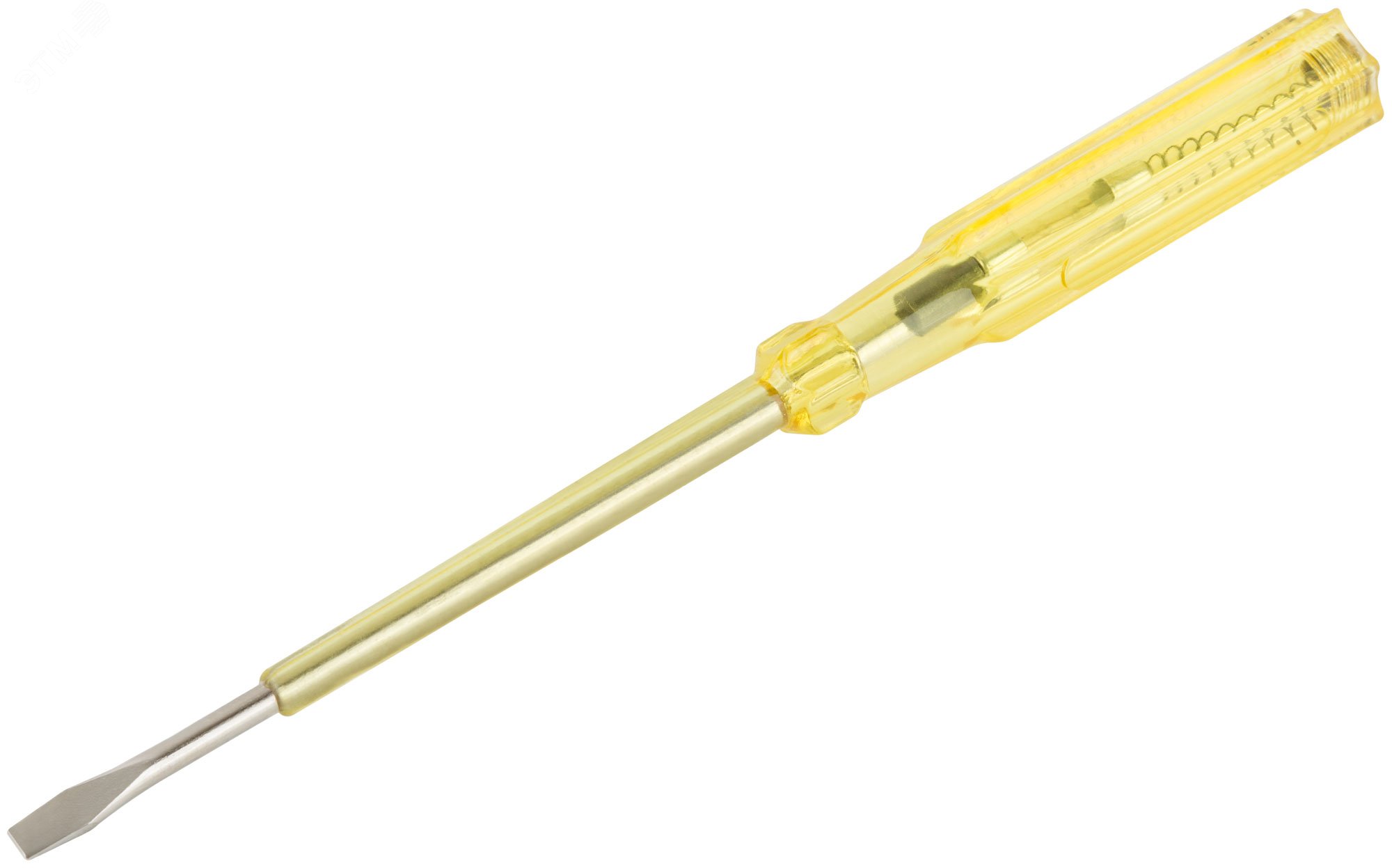 Отвертка индикаторная, желтая ручка 100 - 500 В, 190 мм 56502 КУРС - превью 2