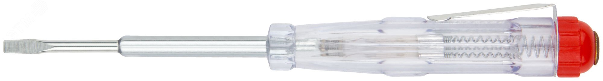 Отвертка индикаторная, белая ручка 100 - 500 В, 140 мм 56503 КУРС - превью