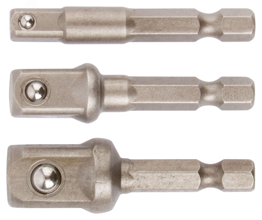 Изображение товара Набор адаптеров под головки с хвостовика U-типа 3 шт легированная сталь