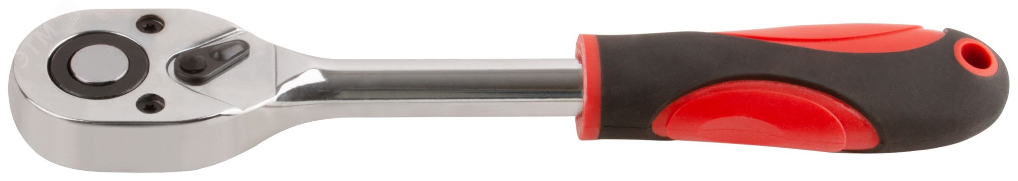 Вороток (трещотка), механизм легированная сталь 40Cr, пластиковая прорезиненная ручка, 1/2'', 24 зубца 62327 КУРС - превью
