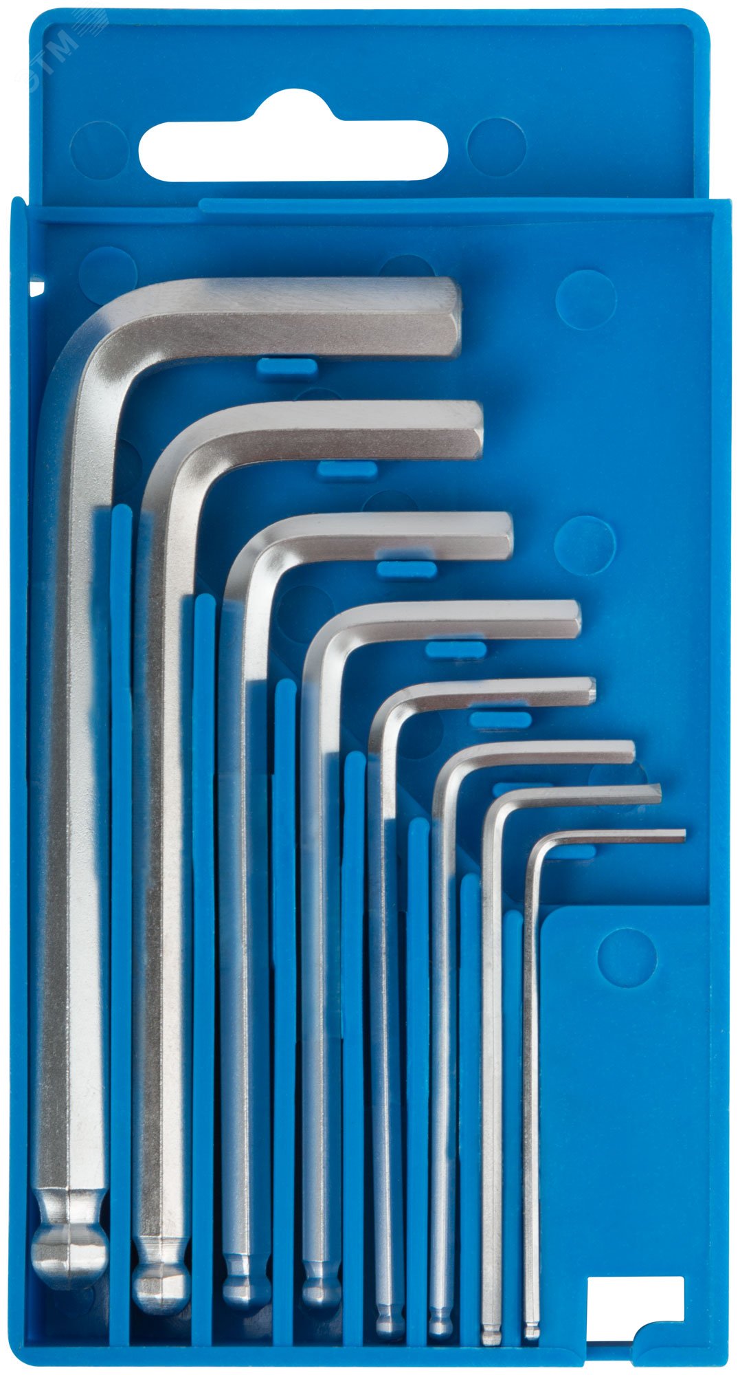 Изображение товара Ключи шестигранные с шаровым наконечником 8 шт 1.5-8 мм КУРС