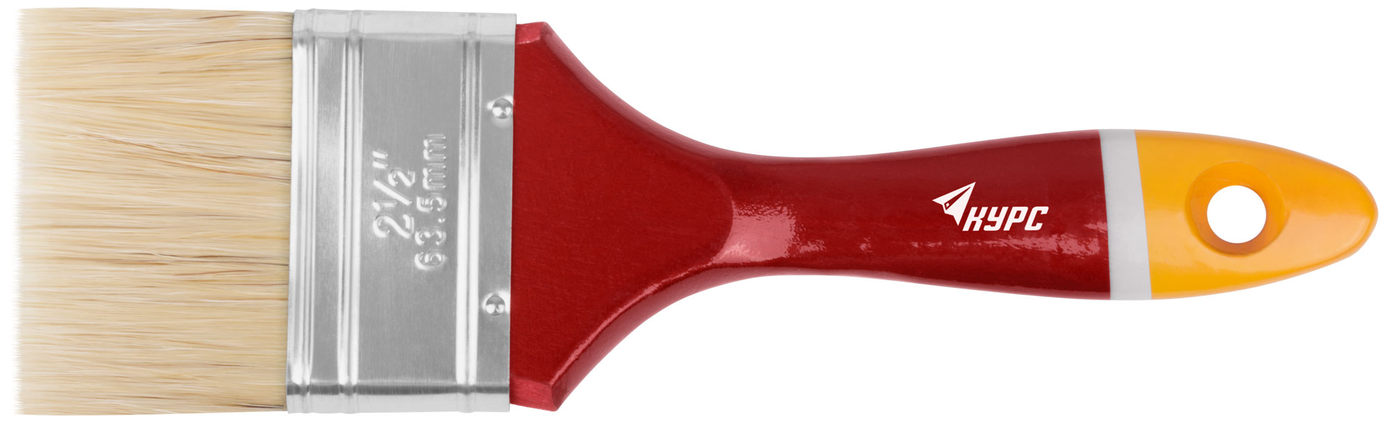 Кисть флейцевая ''Мастер'', натур. щетина, деревянная ручка 2.5'' (63 мм)