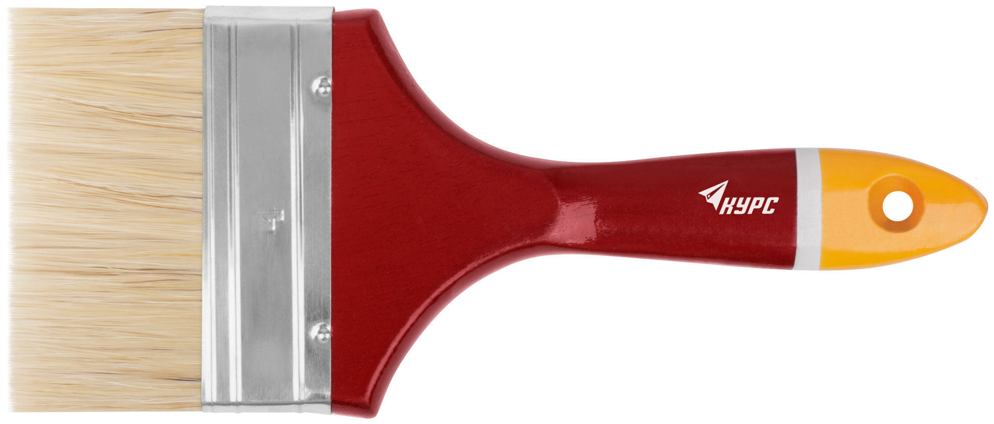 Кисть флейцевая ''Мастер'', натур. щетина, деревянная ручка 4'' (100 мм)