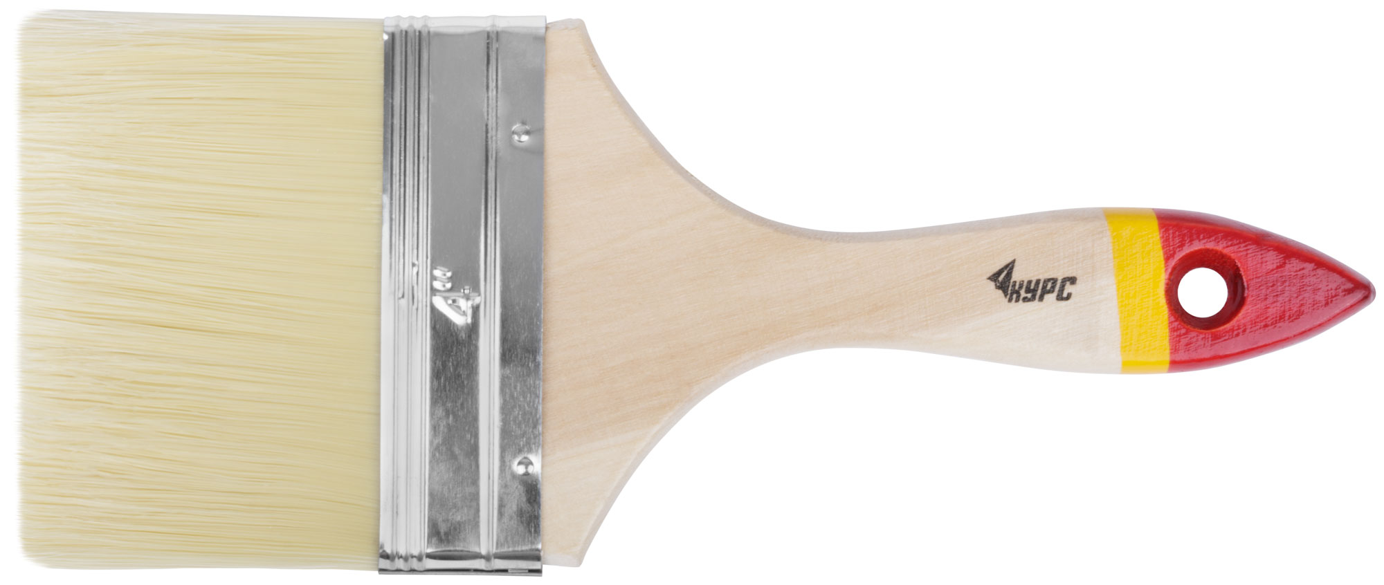 Кисть флейцевая ''Модерн'', иск. щетина, деревянная ручка 4'' (100 мм)