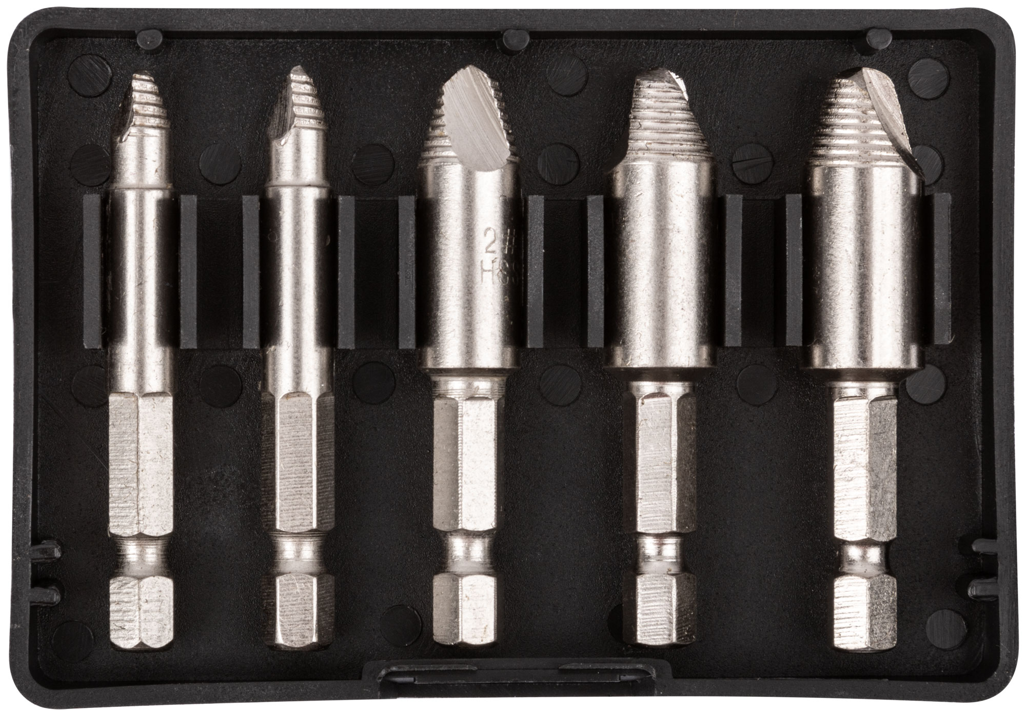 Экстракторы для болтов и шпилек усиленные, HSS сталь, 5 шт