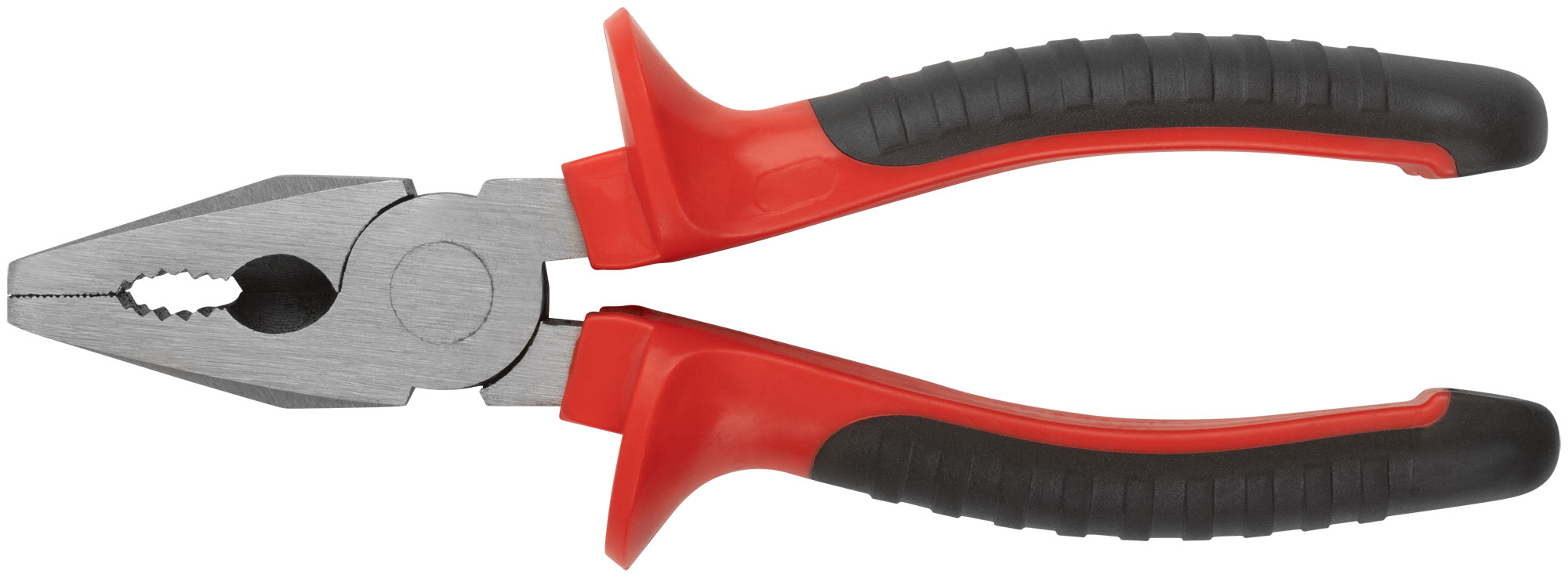 Плоскогубцы комбинированные ''Оптима'', двухцветные обрезиненные ручки, полированная сталь 180 мм