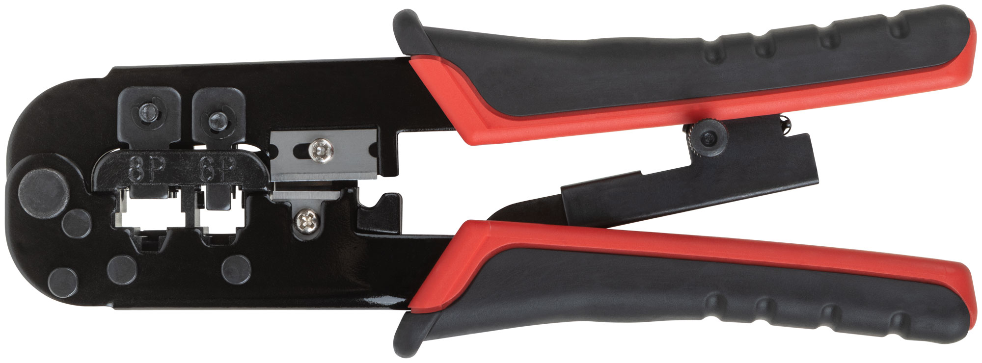 Кримпер для обжима разъемов RJ11, RJ12, RJ45, прорезиненные ручки 190 мм