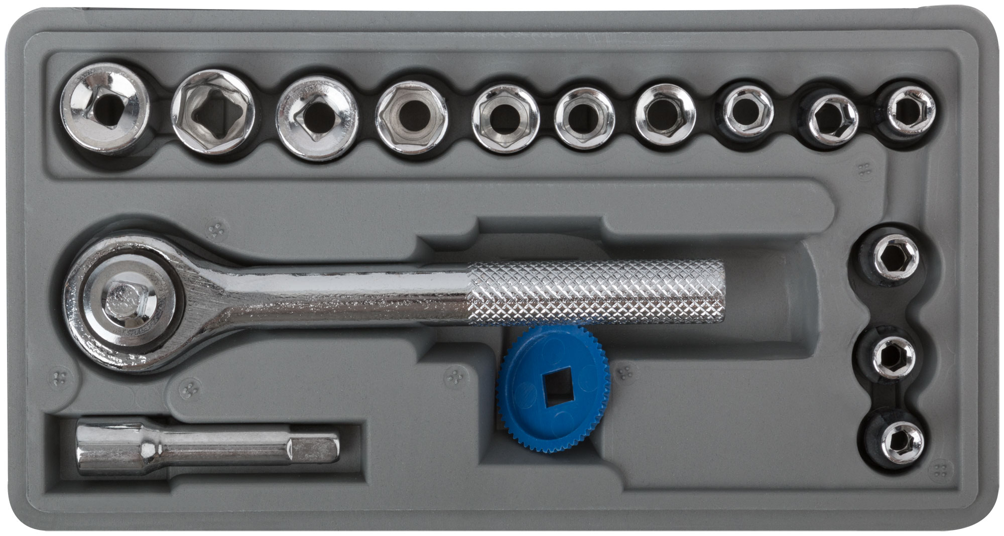 Набор торцевых головок 17 шт 1/4''