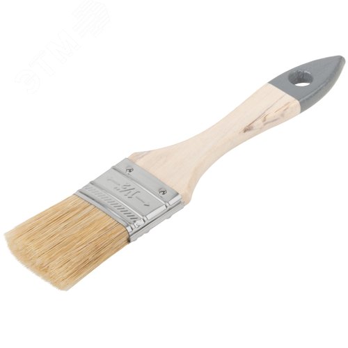 Кисть флейцевая ''Лайт'', натуральная cветлая щетина, деревянная ручка 1,5'' (38 мм) - фото 2