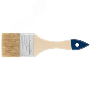 Изображение товара Кисть флейцевая ''Лайт'', натур. cветлая щетина, деревянная ручка 2'' (50 мм) (шт)