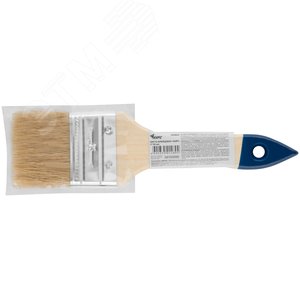 Кисть флейцевая ''Лайт'', натур. cветлая щетина, деревянная ручка 2'' (50 мм) - фото 3