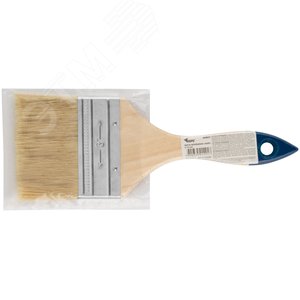 Кисть флейцевая ''Лайт'', натур. cветлая щетина, деревянная ручка 3'' (75 мм) - фото 3