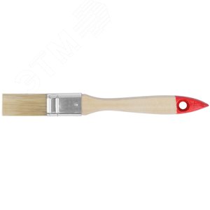 Кисть флейцевая ''Оптима'', натур. cветлая щетина, деревянная ручка 3/4'' (19 мм) - фото 1
